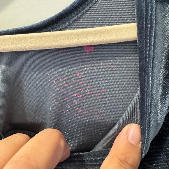 Pink Chicken Gray Velvet Kids Dress - Picture 7 of 8